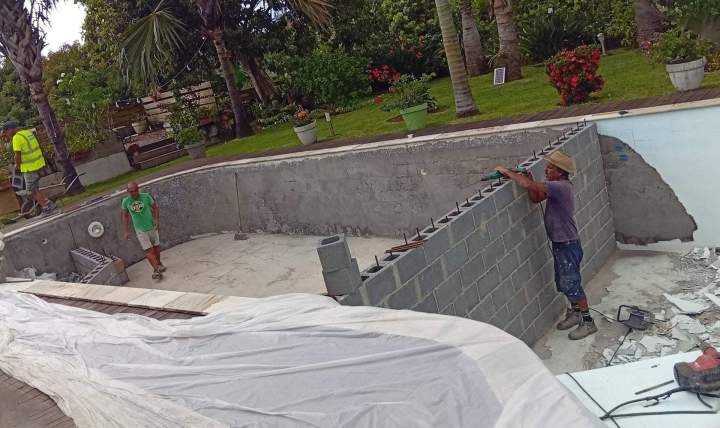 Travaux de construction piscine La Réunion