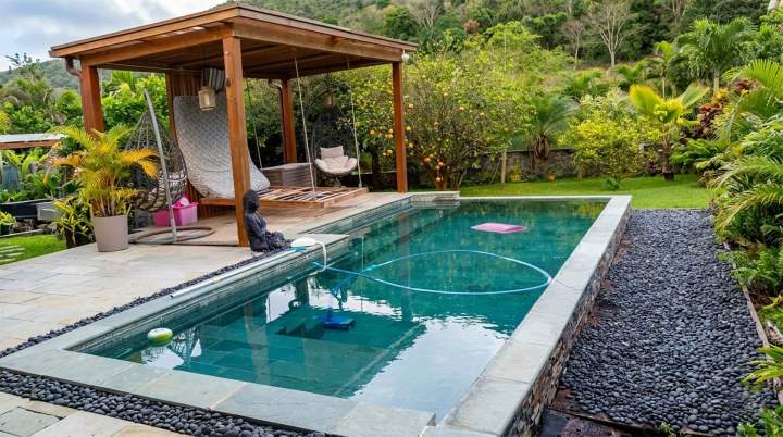 Piscine et jardin La Réunion